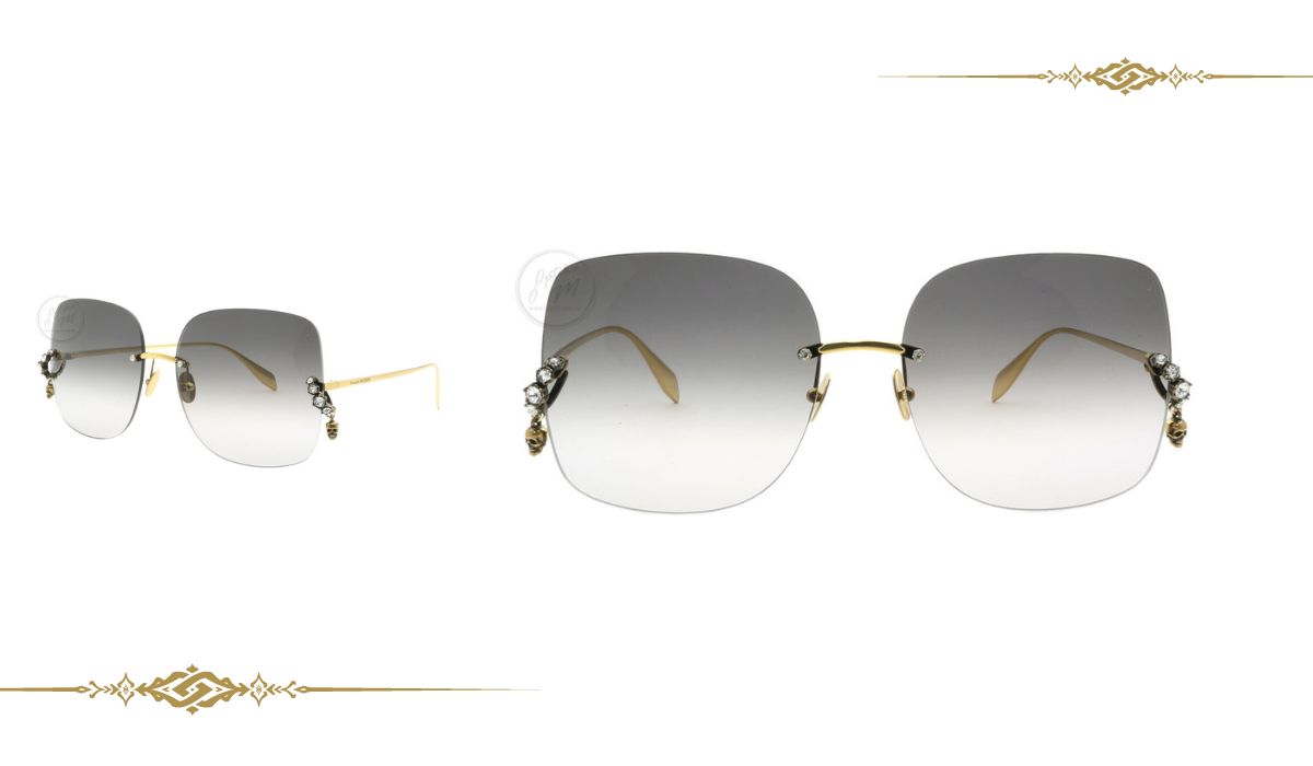 Alexander McQueen, poznat po svojoj estetici kosturskih glava i pirsinzima, primijenio je tu karakteristiku na svojim sunčanim naočalama. Dodavanjem pirsinga na staklo, stvorio je jedinstvene sunčane naočale koje su istovremeno posebne i bezvremenske.
