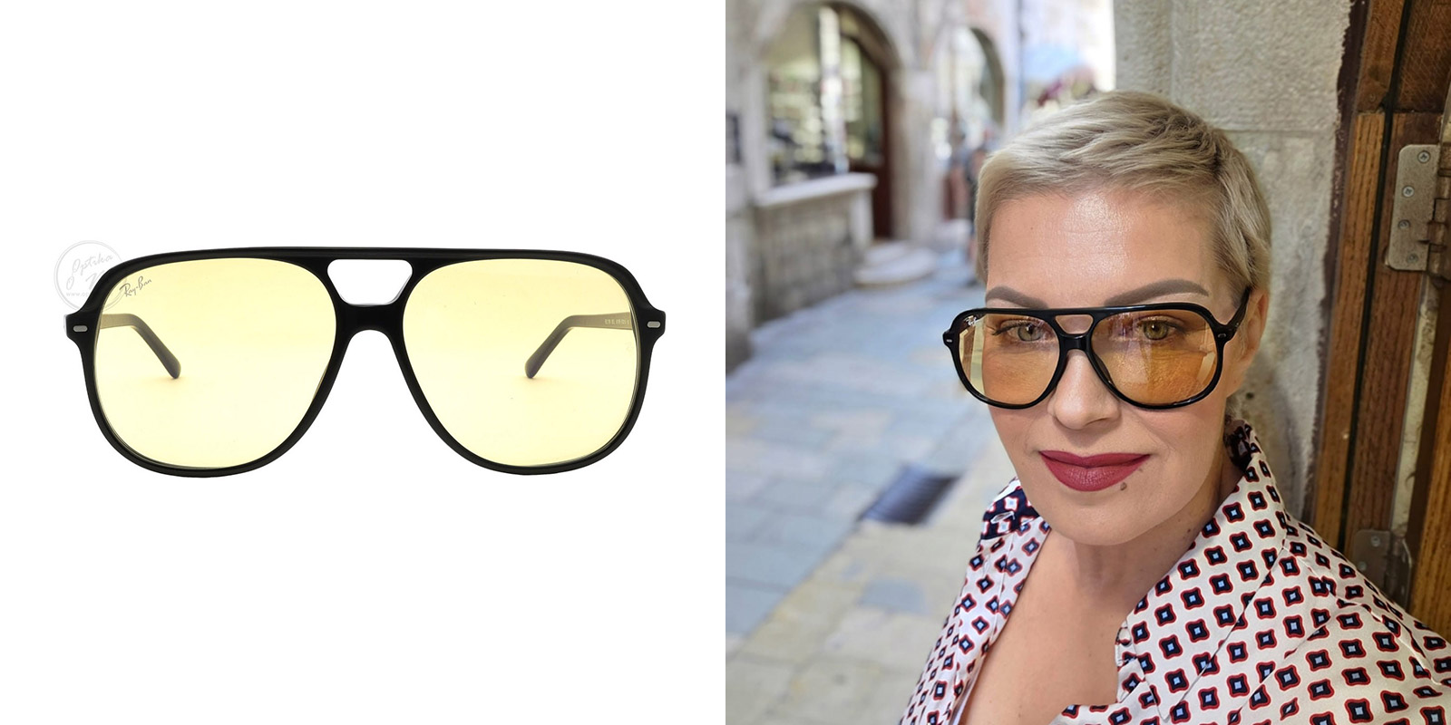 Ray-Ban RB2198 901/R6 sunčane naočale sa žutim staklima Optika M Split