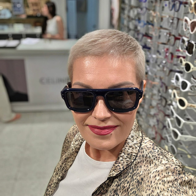 Ray-Ban RB4954 6895/87 Flacko Puffer transparentni tamnoplavi okvir Optika M Split